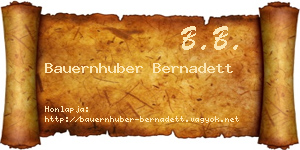 Bauernhuber Bernadett névjegykártya