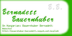 bernadett bauernhuber business card